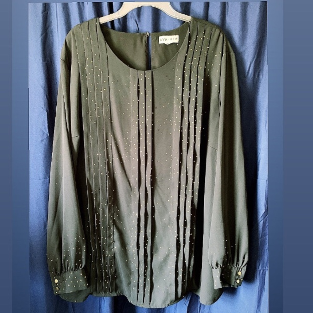 Black Blouse with Gold accents